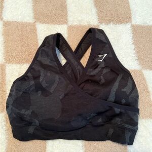 Gymshark Charcoal Camo Sports Bra